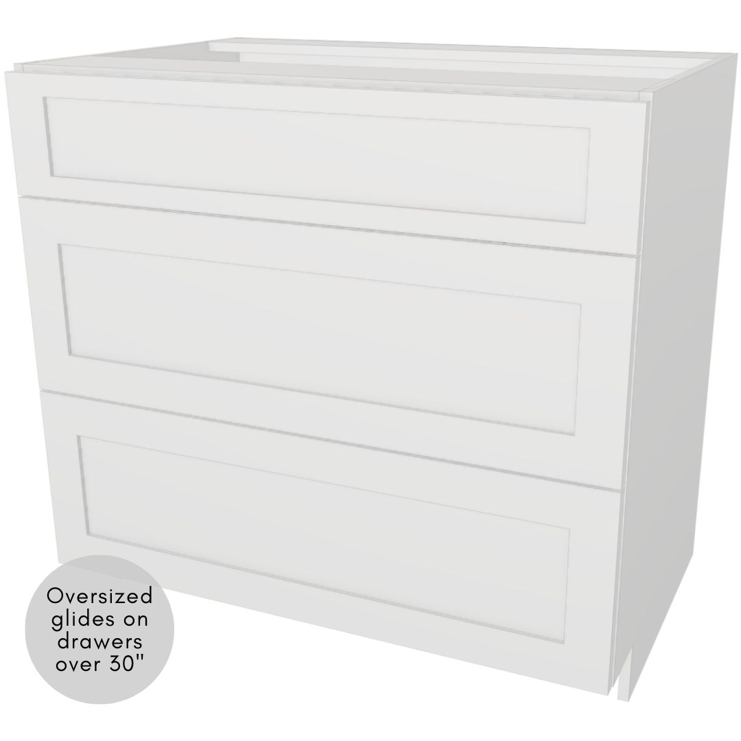 Base Cabinet, 3 Drawer Bank - Heavy Duty
