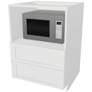 Base Cabinet, Shelf for Microwave, 2 Drawers