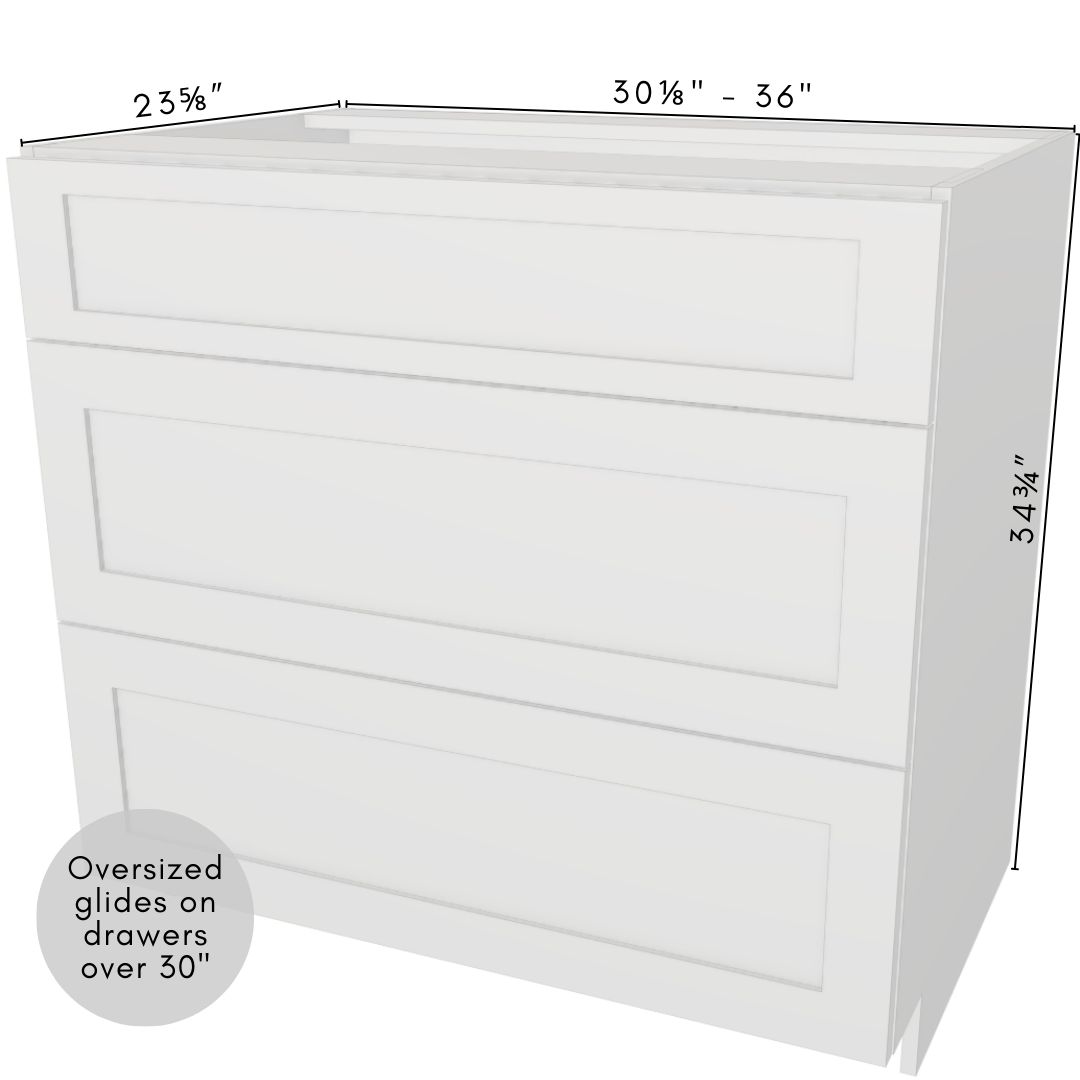 Base Cabinet, 3 Drawer Bank - Heavy Duty - Image 2