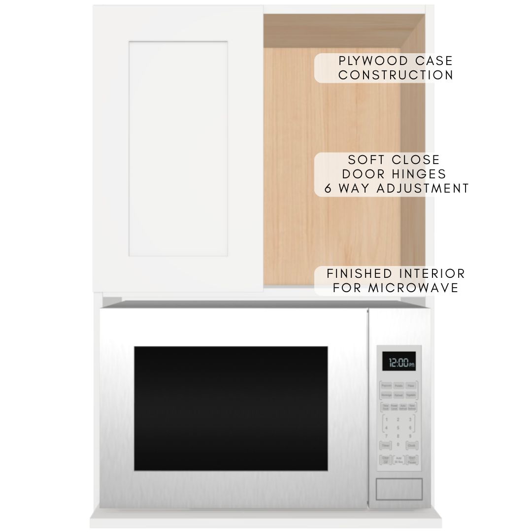 Wall Cabinet, Pair Doors, Microwave - Image 3