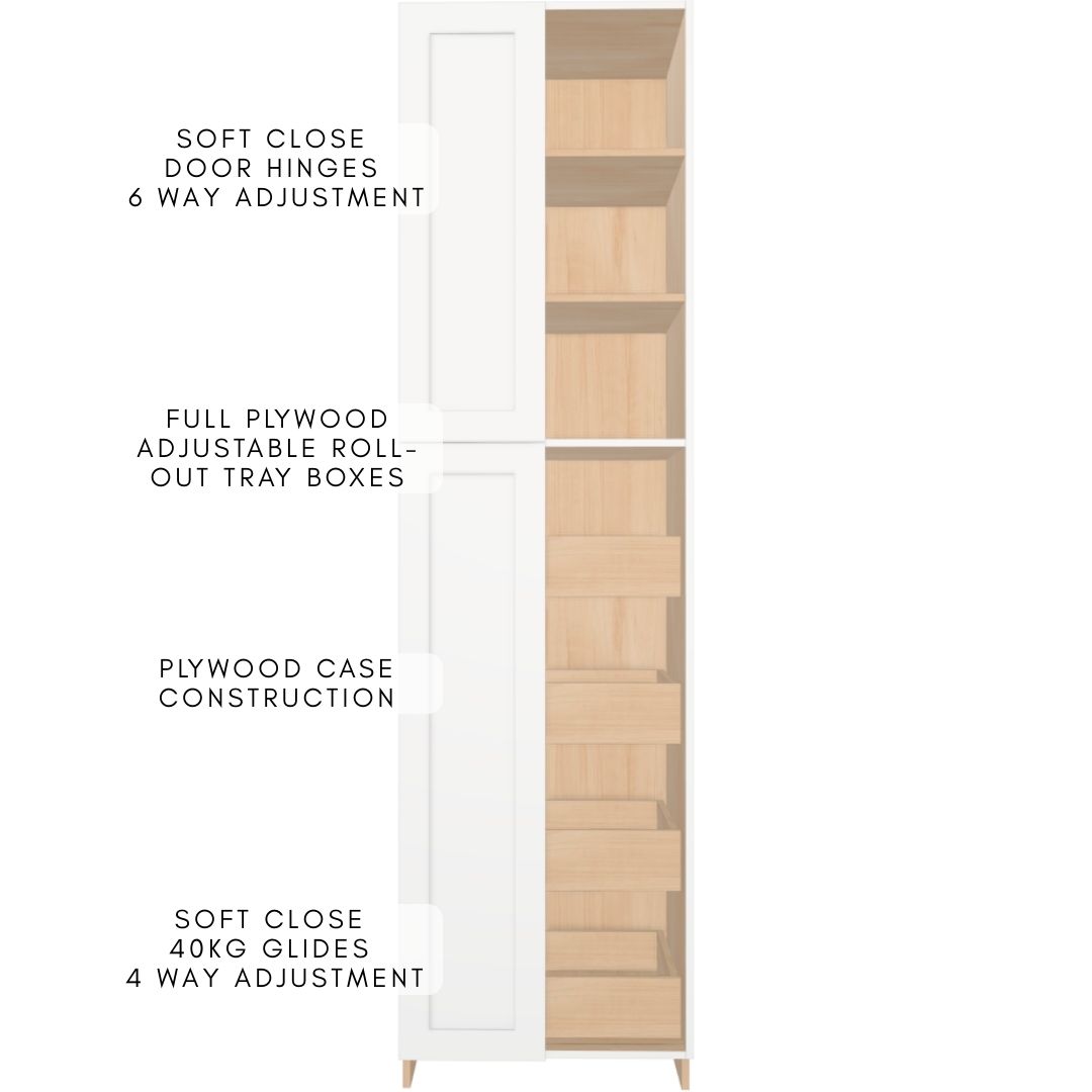 Tower Cabinet, 2 Pair Door Sections - Image 4